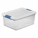 Storage Tote Clear/White Polypropylene