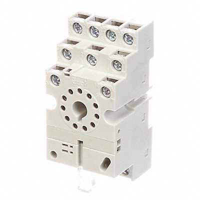 Relay Socket Screw Clamp White