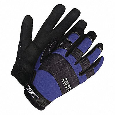 Gloves Black/Blue Slip-On XL