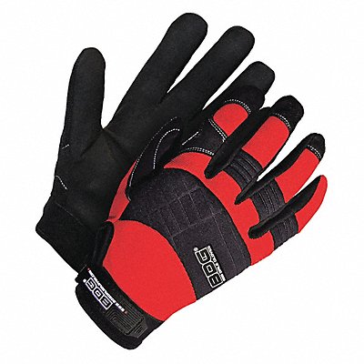 Mechanics Gloves Black/Red Slip-On M