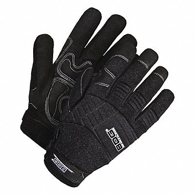 Mechanics Gloves Black Slip-On XL