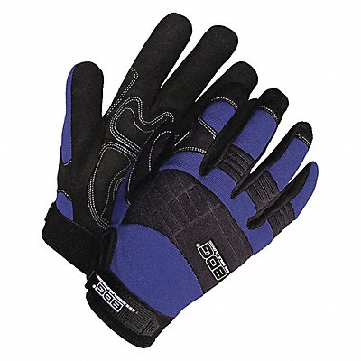 Gloves Black/Blue Slip-On XL