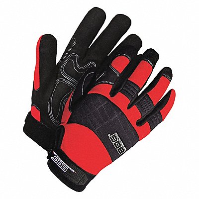 Mechanics Gloves Black/Red Slip-On S