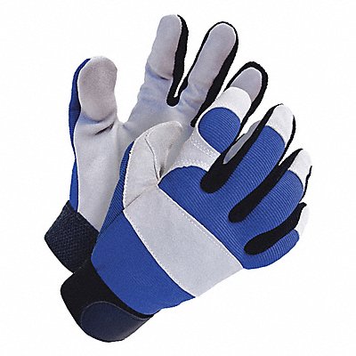 Mechanics Gloves Blue/Gray Slip-On S