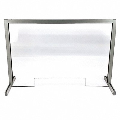 Acrylic shield barrier with pass thru