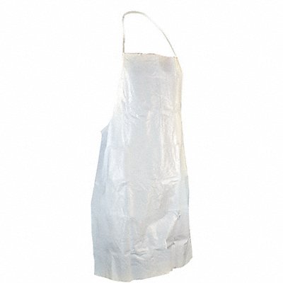 Bib Apron Univ White Laminated PK100