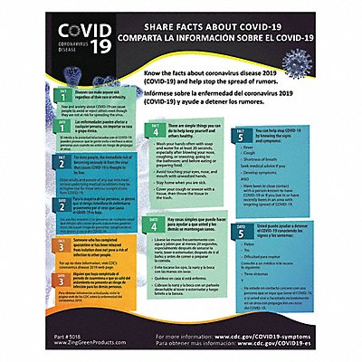 COVID-19 Safety Poster 22 in Plastic