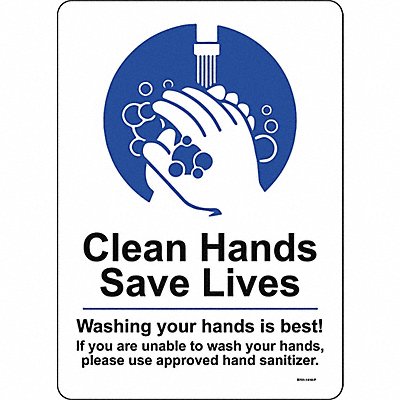 Hygiene Sign 14 H 10 W Rectangle