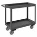 Cart Gray 2 Shelves with Side Brakes