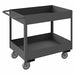 Cart Gray 2 Shelves with Side Brakes