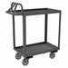 Cart Gray 2 Shelves with Side Brakes