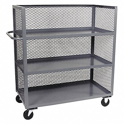 Stock Cart Mesh 3-Sided (3) Shelves