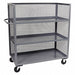 Stock Cart Mesh 3-Sided (3) Shelves