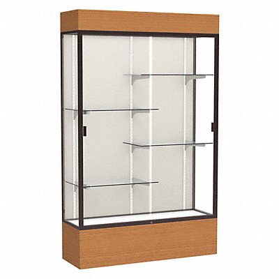 Floor Display Case Carmel Oak 80 H 48 L