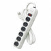 Metal Power Strip 6 Out 120v 6ft Cord