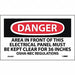 Danger Keep Elect Panel Clear Label PK5