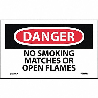 Danger No Smking Mtchs Or Open Flmes PK5