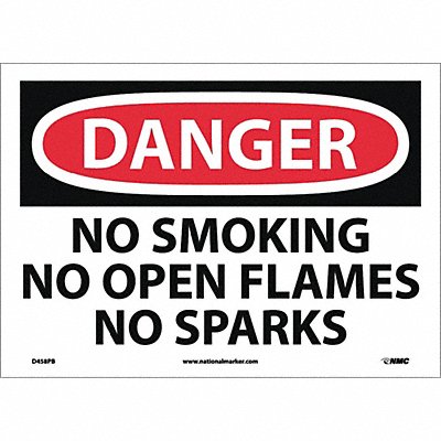 Danger No Smoking No Open Flames Sign