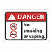 Danger No Smoking Or Vaping Sign