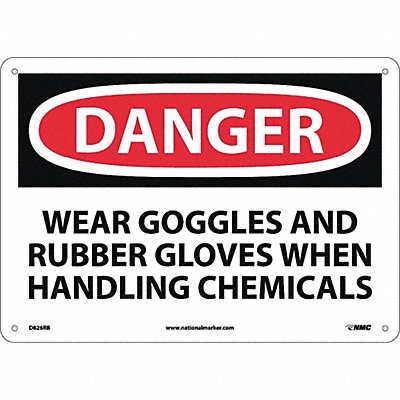 Sign Danger Wear Ppe When Handling Chem