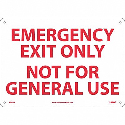 Emergency Exit Only Not For General Use