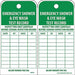 Tag Emerg Shower/Eye Wash Test Rcrd PK25