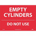 Empty Cylinders Do Not Use Sign