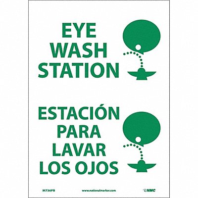 Eye Wash Station Sign - Bilingual