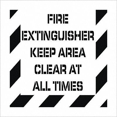 Fire Extinguisher Plant Marking Stencil