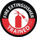 Fire Exting Trained Hard Hat Label PK25