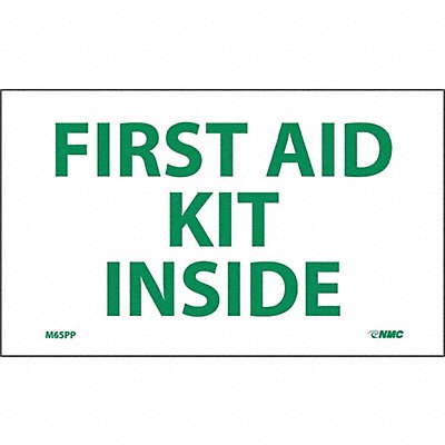 First Aid Kit Inside Label