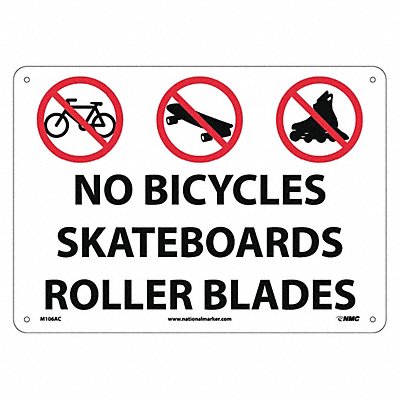 Sign No Bicycle Skatebd Rller Bld