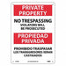 No Trespassing Sign - Bilingual