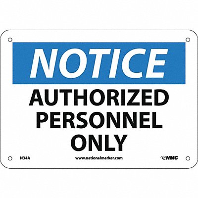 Notice Authorized Personnel Only Sign