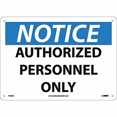 Notice Authorized Personnel Only Sign