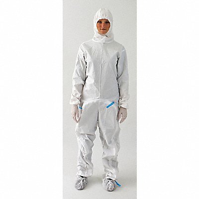 Coverall XS Wht Non-Woven Lam PE/PP PK20