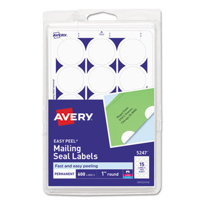 LABEL,MAILNG SEAL 600,WHT