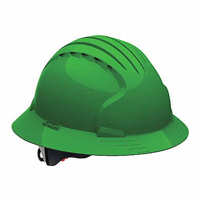 JSP Evo6161 Full Brim Green Vented 6-Pt.