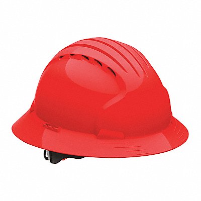 JSP Evo6161 Full Brim Red Vented 6-Pt.