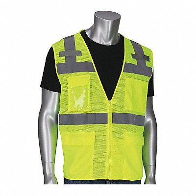 SAFETY VEST HI-VIS YELLOW MESH S