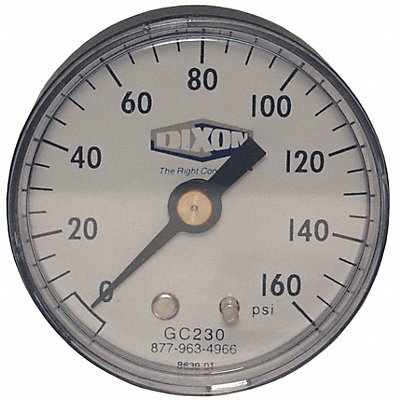 ABS Dry Gauge 1/8 Back Mount 0-100psi