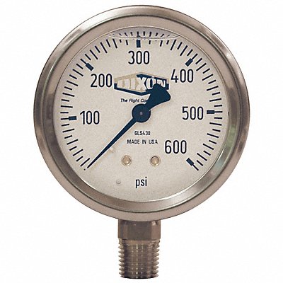 Liquid Fill SS Gauge Lower Mnt 0-60psi