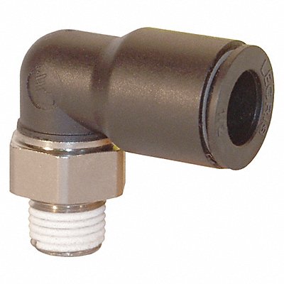 Nylon/Brass Push-In 3/8 Male 1/4 Elbow