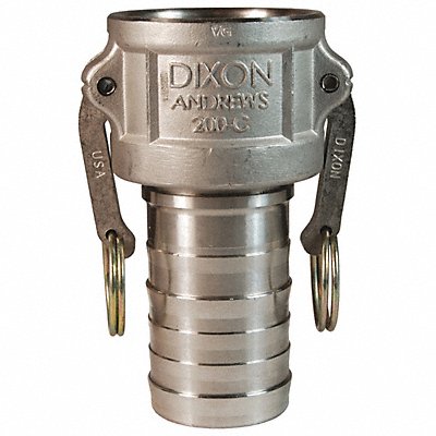 Cam/Groove Coupler x Hose Shank 1 SS