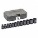 SAE Impact Socket Set 1/2 D 12pcs.