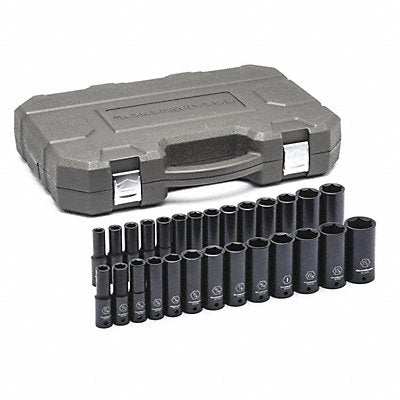 SAE/Metric Impact Socket Set 1/2 D 27pcs