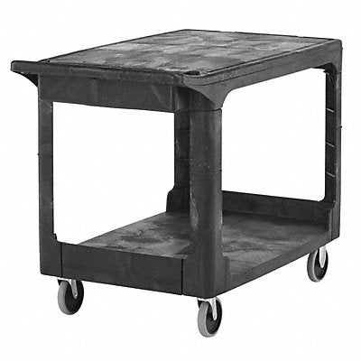 Medium Utility Cart 2 Shelf Black