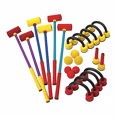 Foam Croquet Set 6 Colors Carrying Case