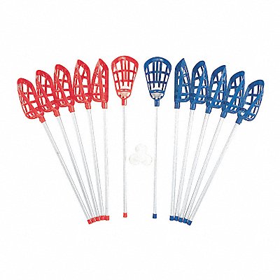 Soft Lacrosse Set 12 Sticks 6 Balls PK18