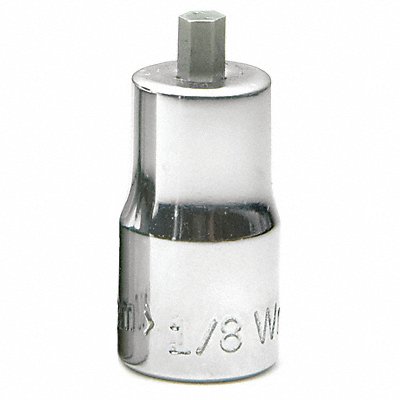 Stubby Hex Bit Socket 1/4 D 1/8 